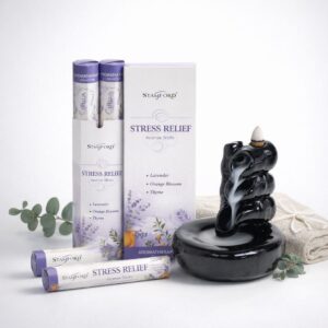 Desk Calm Set | Backflow Incense Burner & Stamford Incense
